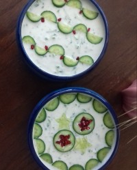 تزیین ماست وخیار -