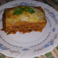 لازانیا گوشت و قارچ