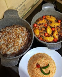 رشته پلو با گوشت