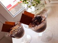 پودینگ کاراملی دو رنگ