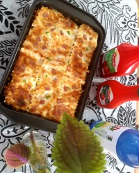 لازانیا مرغ و سبزیجات