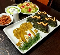 کوکو سبزی بدون روغن درفر