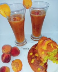 کیک هلو زعفرانی / رانی هلو خونگی