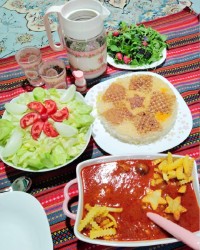 خورش قیمه سیب زمینی ناهار دونفره