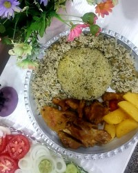 باقالی سبزی پلو و ماهیچه (لطفا ورق بزنید)