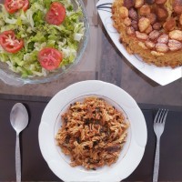 ماکارونی پیچ پیچی خوشمزه حاصل دسترنج خودم