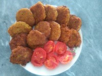 کتلت سیبزمینی خام با گوشت