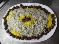 سبزی پلووجوجه تابه ای