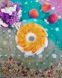 دسر هلو با ژله