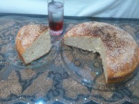 کیک خونگی با شربت گل سرخ