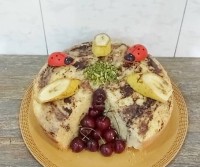 کیک آبجوش دورنگ بدون فر