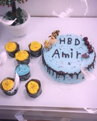 اینم کیک تولد ساده درسش کردم