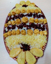 برنج با مرغ رولی