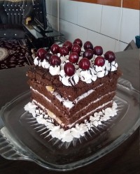 کیک شکلاتی بافیلینگ موز