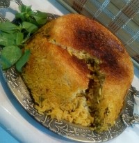 لوبیا پلو قالبی