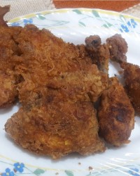 مرغ سوخاری برای شام تولد دخترم