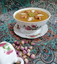 کاچی چهارمغز زعفرانی
