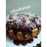 کیک قابلمه ای با روکش گاناش