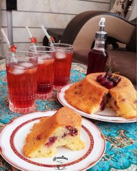 کیک گیلاس شربت آلبالو