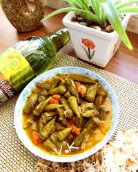 خوراک بامیه تند