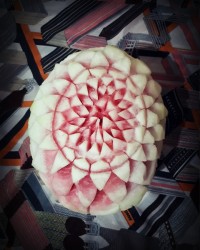 حکاکی هندوانه گل کوکب