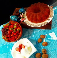 کیک هویج گردو کافی شاپ با کرم پنیری