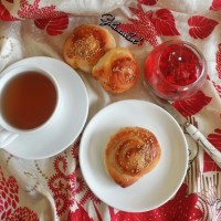 شیرینی دانمارکی (گل محمدی)