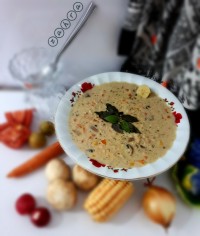 سوپ شیر و قارچ یا سوپ سفید