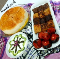 کباب تابه ای دو رنگ