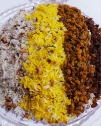 لوبیا چشم بلبلی پلو شیرازی