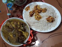 چلوماهیچه با برنج محلی