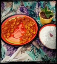 خوراک سویا و سیب زمینی