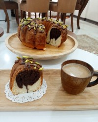 کیک دورنگ