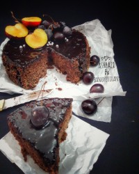 کیک شکلاتی بدون تخم مرغ وفر