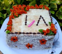 کیک یخچالی نارگیلی