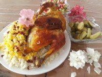 اکبر جوجه با سس مخصوص