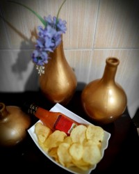 چیپس سرکه ای خانگی