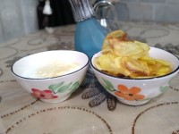 چیپس وماست خونگی با پودر سیر