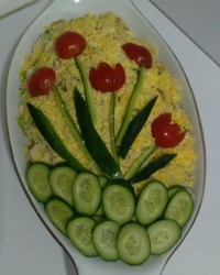 سالاد ماکارونی با مرغ