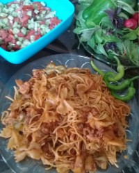 ماکارانی نهار امروز ما☺☺☺