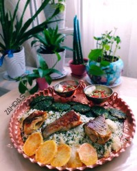 سبزی پلو با ماهی