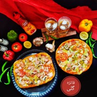 پیتزا مرغ و گوشت بدون فر