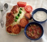 ته انداز مرغ و سیب زمینی