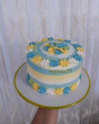 کیک گل گلی سفارشی امروزم