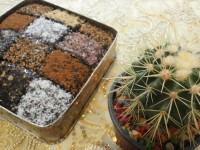 کیک شکلات-قهوه ی چهل تکه