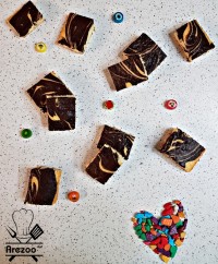 کیک ساده دو رنگ