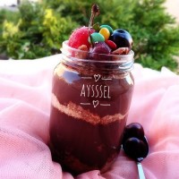 پودینگ شکلاتی و بیسکوییت