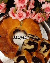 کیک دورنگ در توستر