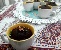 کیک فنجانی موزشکلاتی❤