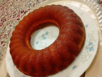 کیک با پودر کرم کارامل